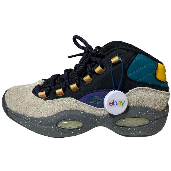 Nice Kicks x Reebok Question FW1784 - Men's Size 8 - Stucco/Black/Seaport Teal